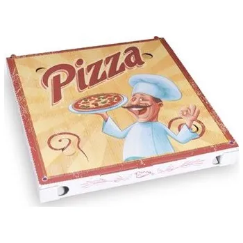 Jednorázové nádobí SAHM Krabice na pizzu z vlnité lepenky 30x30x3 - 100ks/bal 100022681