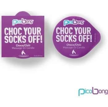 Intimní drogerie PicoBong Choc Your Socks Off!, nahřívací masážní olej s vůní čokolády a chilli