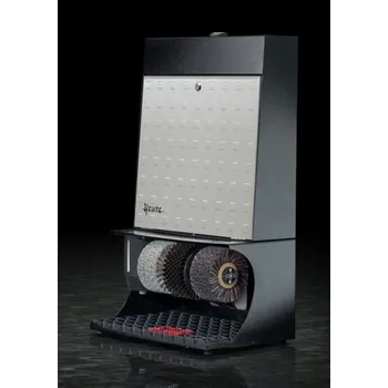 Stojací lampa HEUTE Čistič obuvi Heute RONDA 30 - 028-2200, Barva čističe Černá RAL 9005, dveře nerez broušený