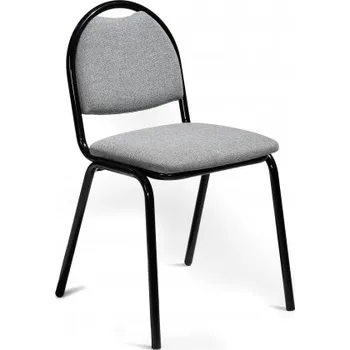 Jídelní židle AJprodukty Jídelní židle Warren, textilní potah, šedá, černá 125492