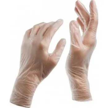 Vyšetřovací rukavice Rukavice VINYL 100ks, vel S žlutá krabička