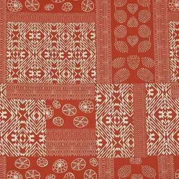 Úplet rezavý 08780, béžový vzor, š.145