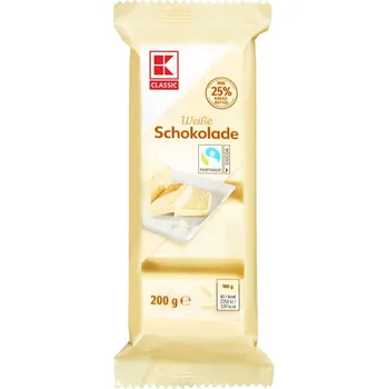 K-CLASSIC ČOKOLÁDA NA VAŘENÍ BÍLÁ 200g NĚMECKO!