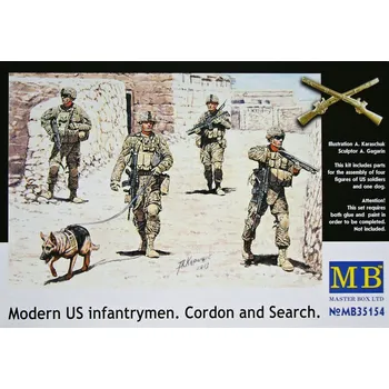 Plastikový model Master Box 1/35 Modern US Infantrymen, Cordon&Search (5 fig.)