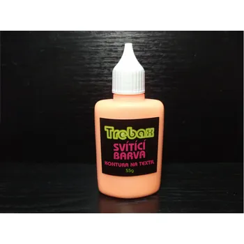 Speciální výtvarná barva Svítící kontura na textil - oranžová 55g