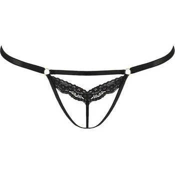 Dámské erotické kalhotky Passion Solon Thong Black Velikost XXL/XXXL