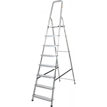 Schůdek J.A.D. Tools 7355 Schůdky hliníkové 1x8 jednostranné s madlem