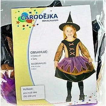 Karnevalový kostým Šaty Čarodějka 92-104cm