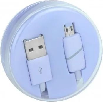 Tel1 Kabel micro USB 1metr BOX-7X Ring fialová 5901737852809
