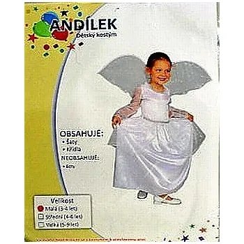 Karnevalový kostým Kostým ANDÍLEK 3-4 roky