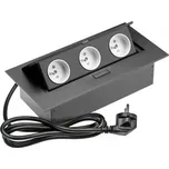 Výsuvná zásuvka GTV AE-PBC3GU-20 černá