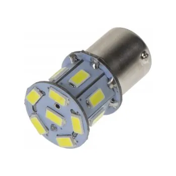 Autožárovka LED žárovka 24V s paticí BAU15S bílá 16LED/3SMD