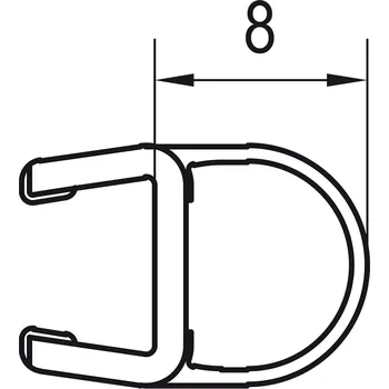 RONAL Svislé těsnění pro 6mm skla, ks 51406.KD.2000