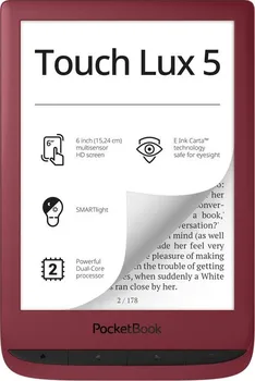 Čtečka elektronické knihy PocketBook 628 Touch Lux 5 Ruby Red