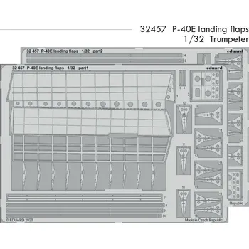 Plastikový model Eduard 1/32 P-40E landing flaps (TRUMPETER)