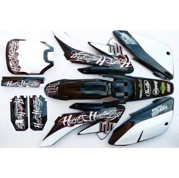 Polep vozidla pitbike polepy na plasty CRF70 Heart & Huntington/bílé, Stomp, DemonX, WPB