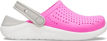 Dívčí pantofle Crocs LiteRide Clog Electric Pink/White 38-39