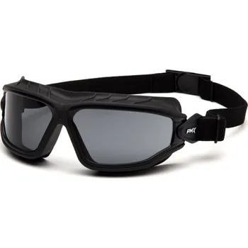 ochranné brýle Pyramex Torser EGB10020TM, ochranné brýle, nemlživý šedý zorník, černé stranice a obroučky