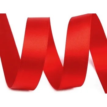 Stuha Atlasová stuha oboulící svazky šíře 24 mm návin 5 metrů - 620 červená