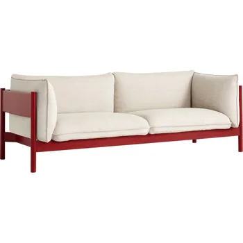 Sedací souprava HAY Třímístná pohovka Arbour, wine red lacquered solid beech / Hallingdal 220