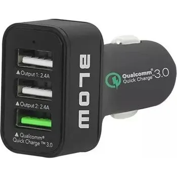 Nabíječka baterií Nabíječka do auta BLOW 75-748 QUALCOMM 3.0 USB 3x 2.4A USBX3QUA