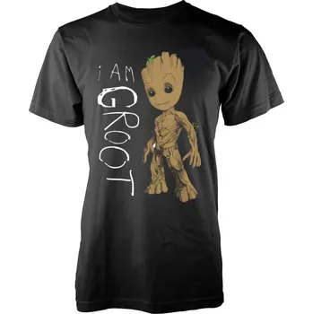 Pánské tričko Marvel Guardians of The Galayxy 2 I Am Groot černé