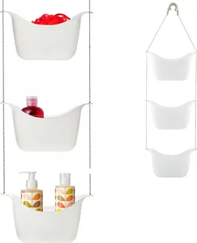 Koupelnový nábytek Umbra Bask police 12 x 19 x 30 cm bílá