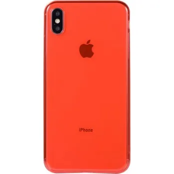 Transparentní kryt z měkkého plastu pro iPhone XS Max - červený
