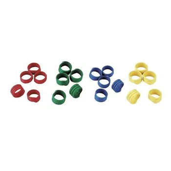 Značení hospodářského zvířete Kerbl Spirálové kroužky na slepice 100 ks 20 mm 4 barvy