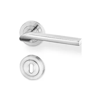 Dveřní kování Dveřní kování NIKA R efekt nerez KK (Dveřní rozetové kování NIKA R efekt nerez KK, vhodná pro interiér, pro dozický (obyčejný), cylindrický (fab) zámek, nebo s uzamykací páčkou na WC.)