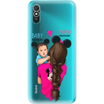 Telefonní příslušenství Odolné silikonové pouzdro iSaprio - Mama Mouse Brunette and Boy - Xiaomi Redmi 9A