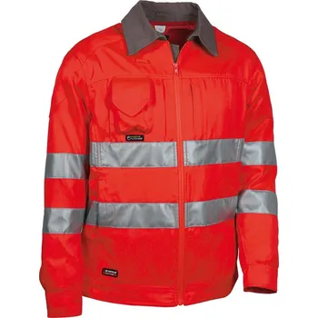 Pracovní oblečení Reflexní bunda COFRA GLARING Barva: Červená, Velikost: 54