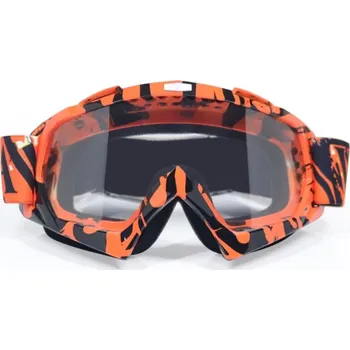 Motocyklové brýle Moto brýle dětské oranžové B