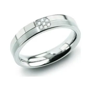 Prsten Titanový prsten BOCCIA s diamanty 0129-05