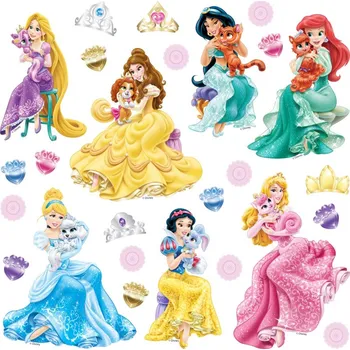 Samolepící dekorace DK S 3811 AG Design samolepicí dekorace - samolepka na zeď Disney - Princess, velikost 30 x 30 cm