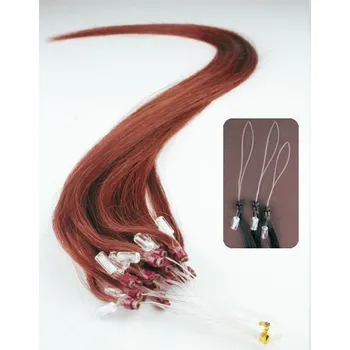 Příčesek Vlasy pro metodu Micro Ring / Easy Loop / Easy Ring / Micro Loop 60cm – měděná 1 pramen 0,5 gramů