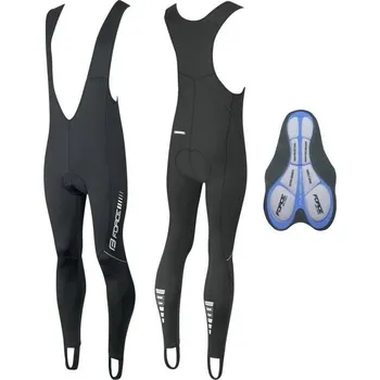 Cyklistické kalhoty Force kalhoty Z68 se šlemi a vložkou (černá)