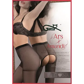 Dámské erotické punčochy Gatta Ars Amandi Bellona - Punčochové kalhoty Nero Velikost 4-L