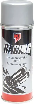 Autolak Auto-K Racing žáruvzdorná barva na výfuky stříbrná 400 ml