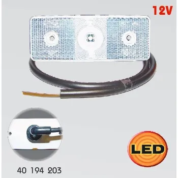 Přídavný světlomet Světlo obrysové bílé LED 12V 1W obdélník