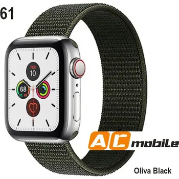 Příslušenství k chytrým hodinkám Nylonový Pásek Pro Apple Watch 38/40/41 Mm Možnosti: Oliva Black