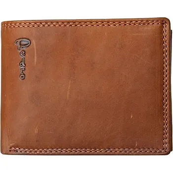 Peněženka Celokožená peněženka Pedro z přírodní pevné kůže s ochranou dat na kartách (RFID)
