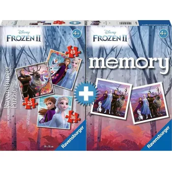 Puzzle RAVENSBURGER Puzzle Ledové království 2, 3v1 (25,36,49 dílků) + pexeso 132573