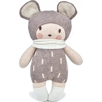 Panenka Panenka pletená šedá Baby Beau Knitted Doll ThreadBear 24 cm z jemné a měkké bavlny v dárkovém balení od 0 měsíců