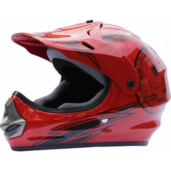 Helma na motorku JST Helmets Tornádo červená L