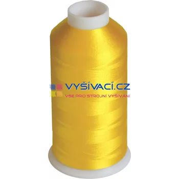 Nit vysivaci.cz vyšívací nitě žlutá C010 návin 5000m viskóza návin: 1 kón návin 5000m 115,- Kč s DPH za kón při nákupu balení 12 kusů
