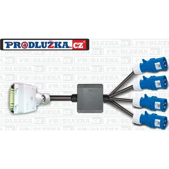 Prodlužovací kabel Prodlužka.cz Wei/Spider 16p+n 18G2,5- 4x230V/16A M: 10 M