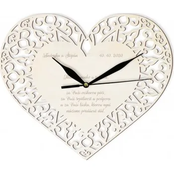 Hodiny Nástěnné hodiny poděkování prořezané + doprava zdarma