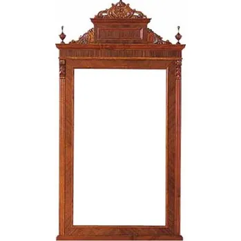 Zrcadlo Zrcadlo velké s řezbou, tmavě hnědá