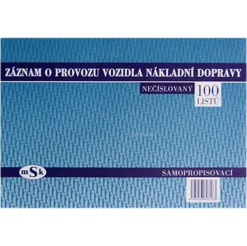 mSk 318 záznam o provozu vozidla…